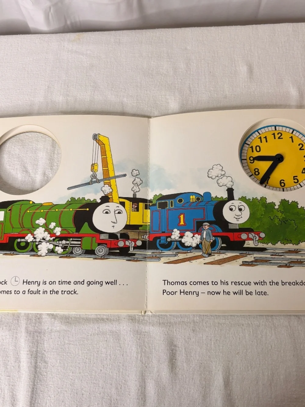 Vintage Thomas the Tank Engine Tell the Time w/Thomas First Edition Board Book